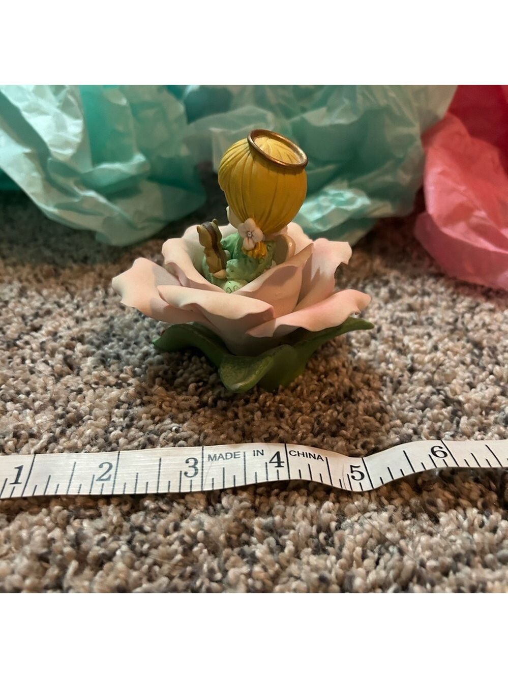 Precious Moments Angel in Pink Rose - Picture 4 of 7